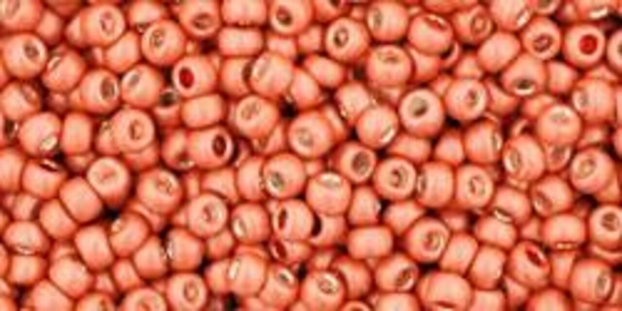 Toho 11/0 Round Japanese Seed Bead, TR11-562FPF, Matte Galvanized Pumpkin PermaFinish